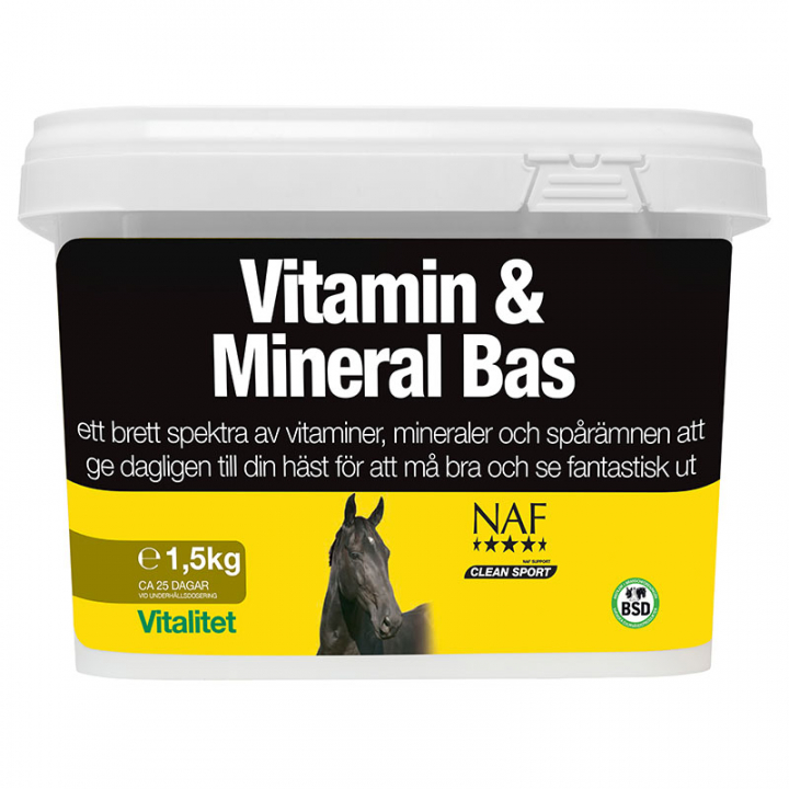 Vitamin & Mineral Bas i gruppen Fodertillskott / Fodertillskott häst / Vitaminer & Mineraler hos Horseonline AB (NAF6015)
