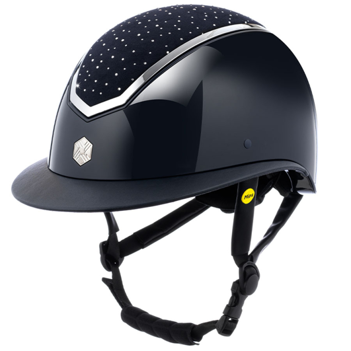 Ridhjälm MIPS Kylo Gloss Wide Peak Crystal Marinblå/Silver i gruppen Ridutrustning / Ridhjälmar / MIPS-ridhjälmar hos Horseonline AB (0209020722NASIL_r)