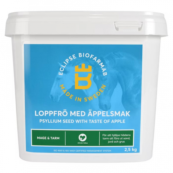 Loppfrö Äppelsmak 2.5kg i gruppen Fodertillskott / Fodertillskott häst / Mage & Matsmältning hos Horseonline AB (0548)
