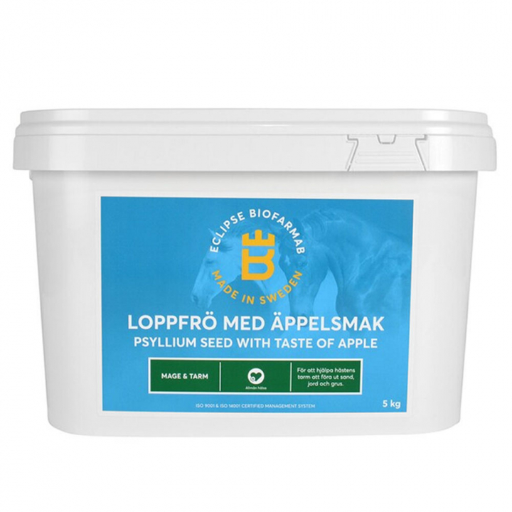 Loppfrö Äppelsmak 5kg i gruppen Fodertillskott / Fodertillskott häst / Mage & Matsmältning hos Horseonline AB (0997)