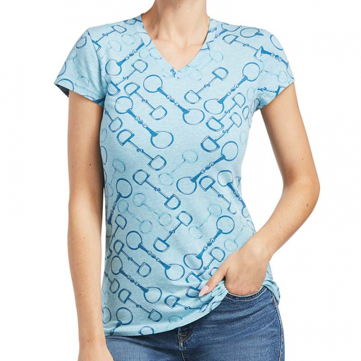 T-Shirt Snaffle Ljusblå i gruppen Ridkläder / Ridtoppar & T-shirts / T-shirts hos Horseonline AB (10039443Bl_r)