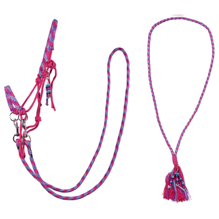 Repgrimma med Tyglar Combi Liberty Rosa i gruppen Hästutrustning / Grimmor / Repgrimmor hos Horseonline AB (1096FU1PI_r)