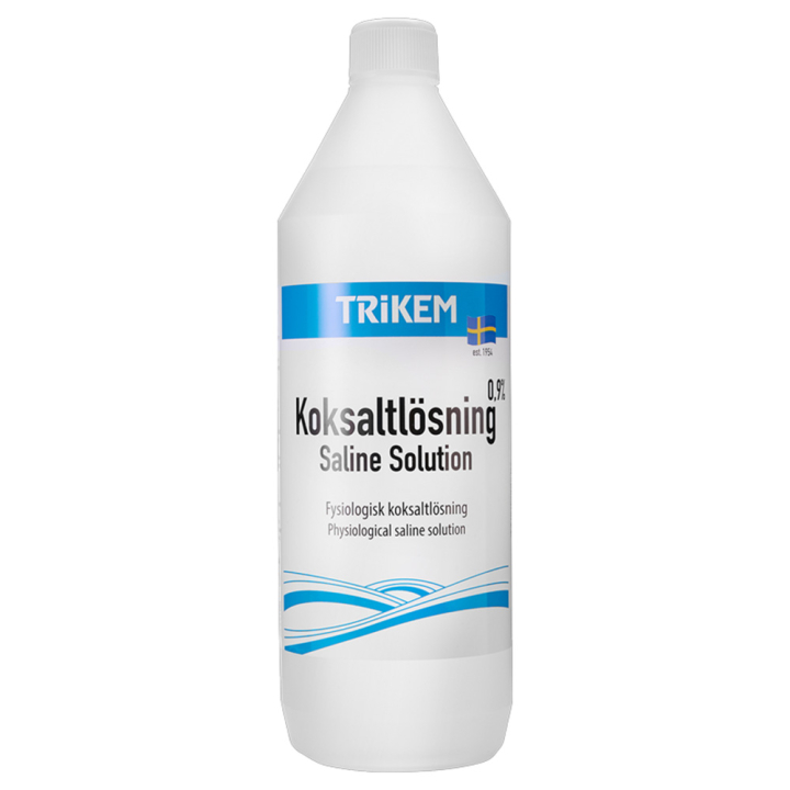 Koksaltlösning 1000ml i gruppen Skötsel & Vård / Sårvård & Salvor / Sårtvätt & Omslag hos Horseonline AB (1852100-1000)