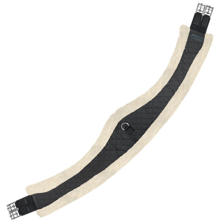 Sadelgjord Half Moon Faux Fur Svart/Natural i gruppen Hästutrustning / Sadelgjordar / Allroundgjordar hos Horseonline AB (19082021BA_r)