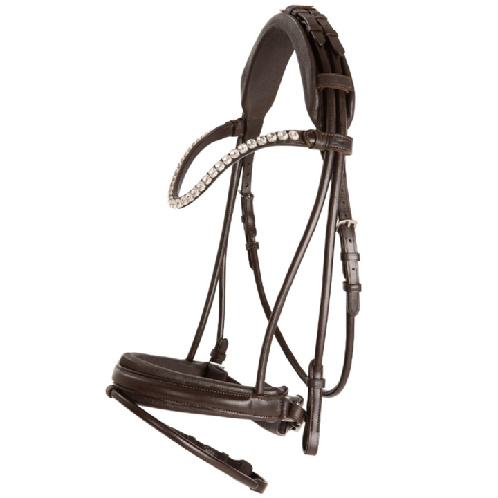 Dressyrträns Caselle Supreme Chocolate i gruppen Hästutrustning / Träns & Pannband / Kandarträns & Dressyrträns hos Horseonline AB (208573CH_r)