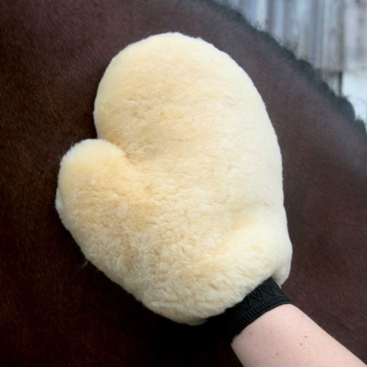 Groominghandske Lambskin Natur i gruppen Skötsel & Vård / Borstar / Groominghandskar hos Horseonline AB (21445002NAT)
