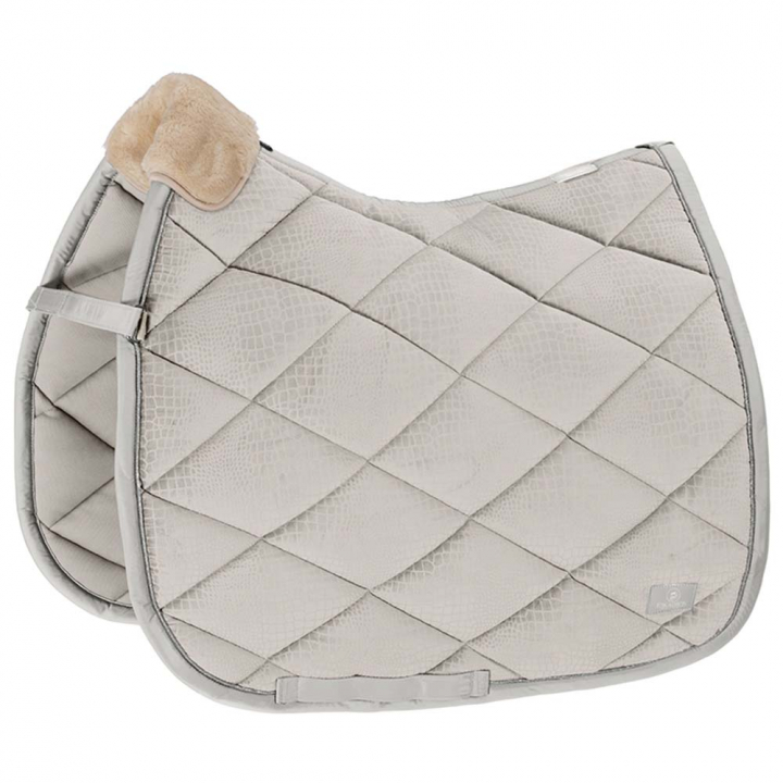 Dressyrschabrak Velvet Croco Ljusgrå i gruppen Hästutrustning / Schabrak / Dressyrschabrak hos Horseonline AB (215041497150DGR)