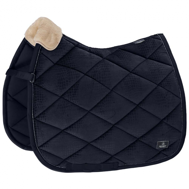 Dressyrschabrak Velvet Croco Marinblå i gruppen Hästutrustning / Schabrak / Dressyrschabrak hos Horseonline AB (215041497150DNA)