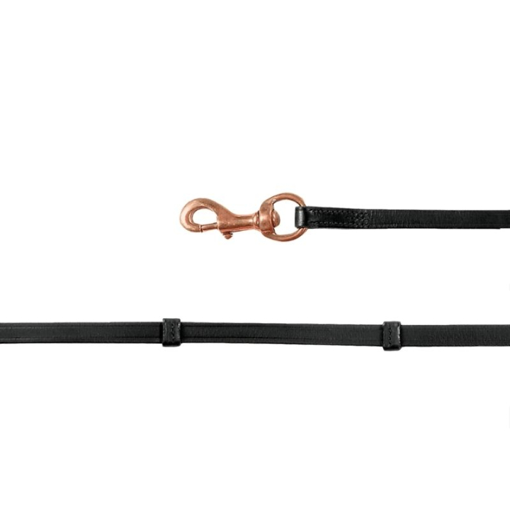 Islandstyglar Snap Hook Svart/Roséguld i gruppen Hästutrustning / Tyglar hos Horseonline AB (2276700BAPI)
