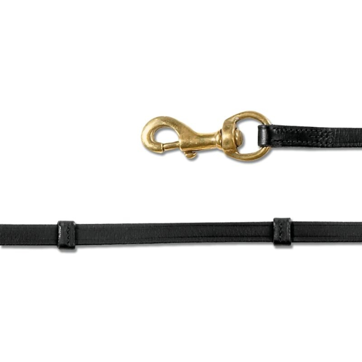 Islandstyglar Snap Hook Svart/Mässing i gruppen Hästutrustning / Tyglar hos Horseonline AB (2276701BABRASS)