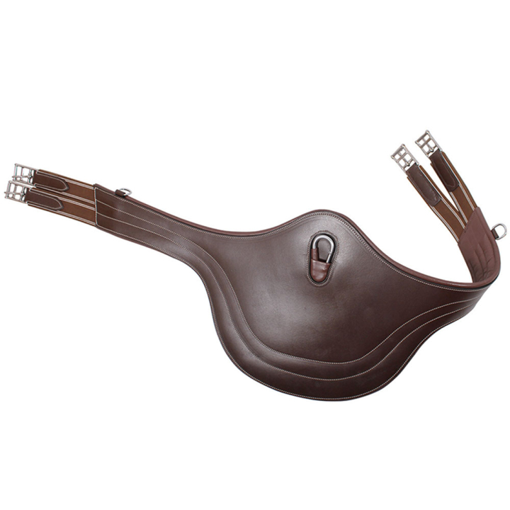 Anatomisk Magplatta Luxury Stitching Mörkbrun i gruppen Hästutrustning / Sadelgjordar / Magplattor & Hoppgjordar hos Horseonline AB (3022DBR105DBR_r)