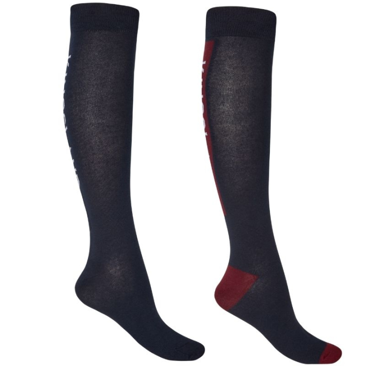 Ridstrumpor Classic Unisex Logo 2-pack Marinblå i gruppen Ridkläder / Ridstrumpor hos Horseonline AB (3118260201006NA_r)