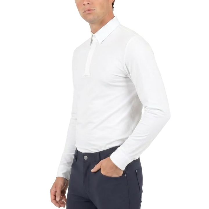 Tävlingsskjorta Herr Classic Long Sleeve Vit i gruppen Ridkläder / Ridtoppar & T-shirts / Tävlingstoppar hos Horseonline AB (320260244WH_r)