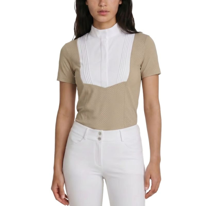 Tävlingstopp Heritage Air Short Sleeve Beige i gruppen Ridkläder / Ridtoppar & T-shirts / Tävlingstoppar hos Horseonline AB (320273236BE_r)