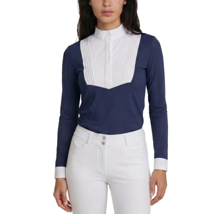 Tävlingstopp Heritage Air Long Sleeve Marinblå i gruppen Ridkläder / Ridtoppar & T-shirts / Tävlingstoppar hos Horseonline AB (320300336NA_r)