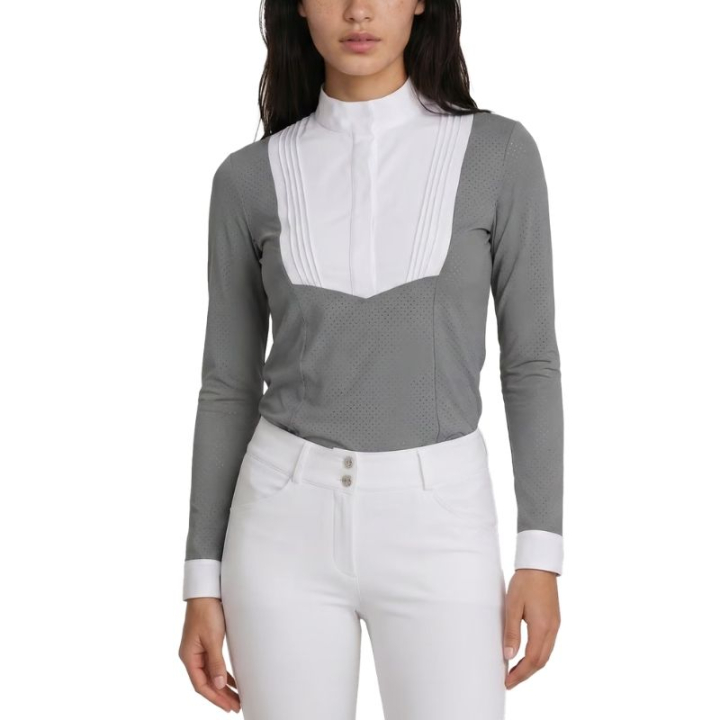 Tävlingstopp Heritage Air Long Sleeve Grå i gruppen Ridkläder / Ridtoppar & T-shirts / Tävlingstoppar hos Horseonline AB (320300836GR_r)