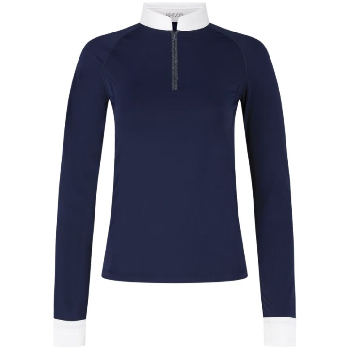 Tävlingstopp Classic Glitter Zipper Long Sleeve Marinblå i gruppen Ridkläder / Ridtoppar & T-shirts / Tävlingstoppar hos Horseonline AB (320310336NA_r)