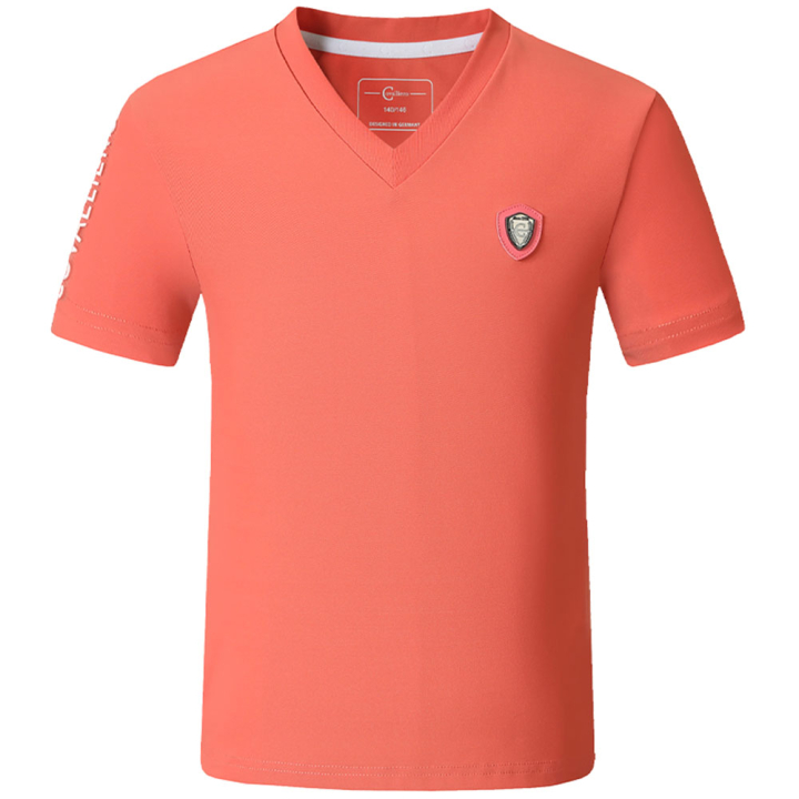 T-shirt Barn/Junior V Korall i gruppen Ridkläder / Ridtoppar & T-shirts / T-shirts hos Horseonline AB (3229456OR_r)