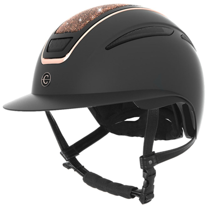 Ridhjälm Elite Polo Rose Gold Svart i gruppen Ridutrustning / Ridhjälmar / Solskärm hos Horseonline AB (3230549BA_r)