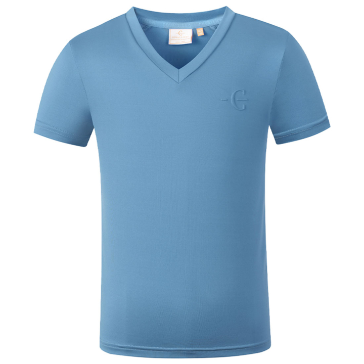 T-shirt Barn/Junior V-Neck Blå i gruppen Ridkläder / Ridtoppar & T-shirts / T-shirts hos Horseonline AB (3231752BL_r)