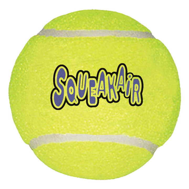 Hundleksak KONG SqueakAir Tennis Ball Gul i gruppen Hund / Hundleksaker / Tuggleksaker & Bitleksaker hos Horseonline AB (340360YE)