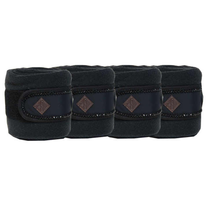 Benlindor Polar Fleece Pearls Svart i gruppen Hästutrustning / Benskydd & Benlindor / Benlindor hos Horseonline AB (42113BA)