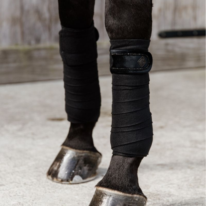 Benlindor Polar Fleece Pearls Svart i gruppen Hästutrustning / Benskydd & Benlindor / Benlindor hos Horseonline AB (42113BA)