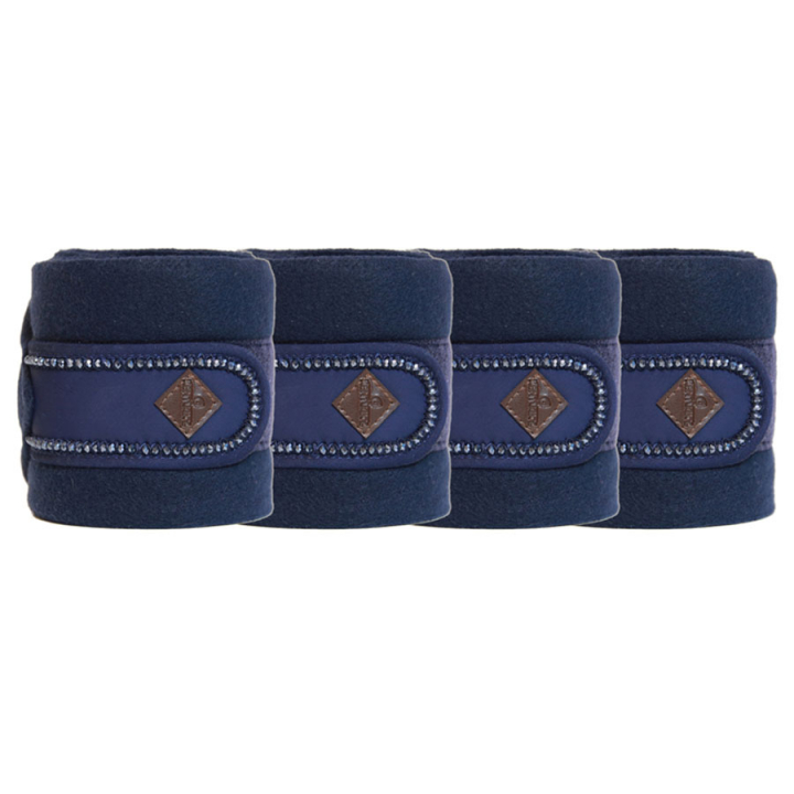 Benlindor Polar Fleece Pearls Marinblå i gruppen Hästutrustning / Benskydd & Benlindor / Benlindor hos Horseonline AB (42113NA)