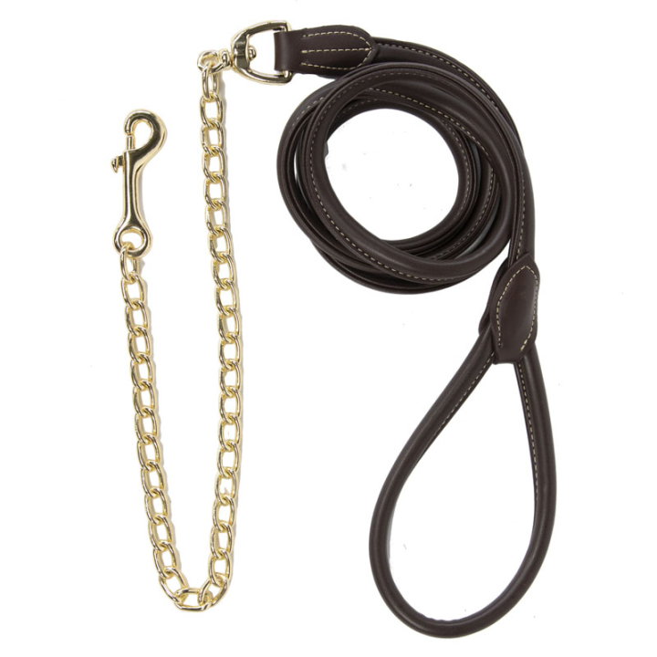 Kedjegrimskaft Artificial Leather Brun i gruppen Hästutrustning / Grimskaft & Transportgrimskaft / Kedjegrimskaft hos Horseonline AB (425610527BR)