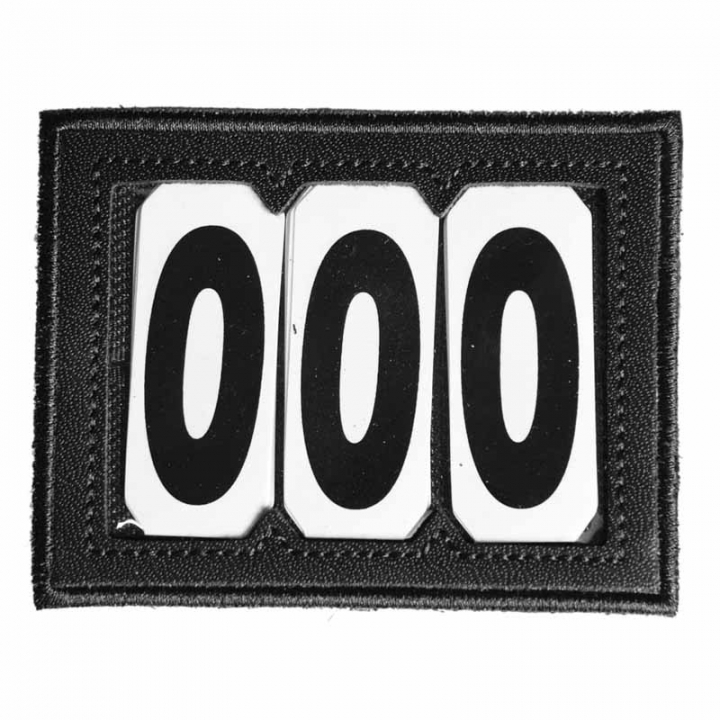 Nummerlapp PVC Velcro 3 Numbers Svart i gruppen Hästutrustning / Tillbehör / Nummerlappar hos Horseonline AB (42683013BA-3)