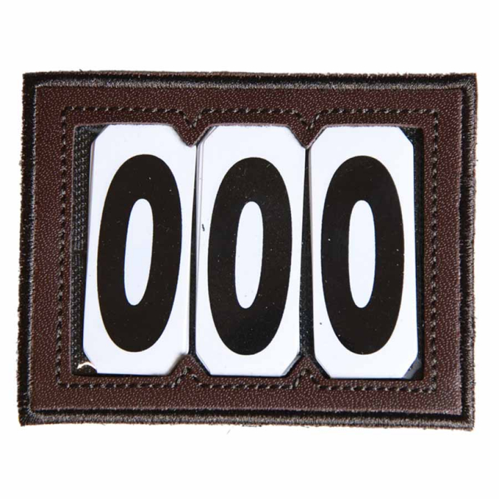 Nummerlapp PVC Velcro 3 Numbers Brun i gruppen Hästutrustning / Tillbehör / Nummerlappar hos Horseonline AB (42683053BR-3)