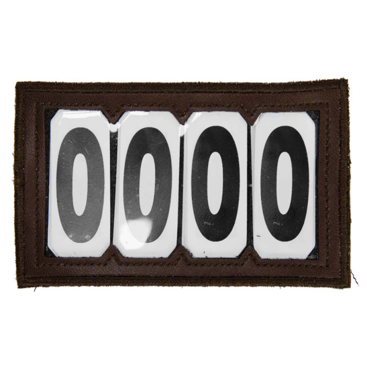 Nummerlapp PVC Velcro 4 Numbers Brun i gruppen Hästutrustning / Tillbehör / Nummerlappar hos Horseonline AB (42683053BR-4)
