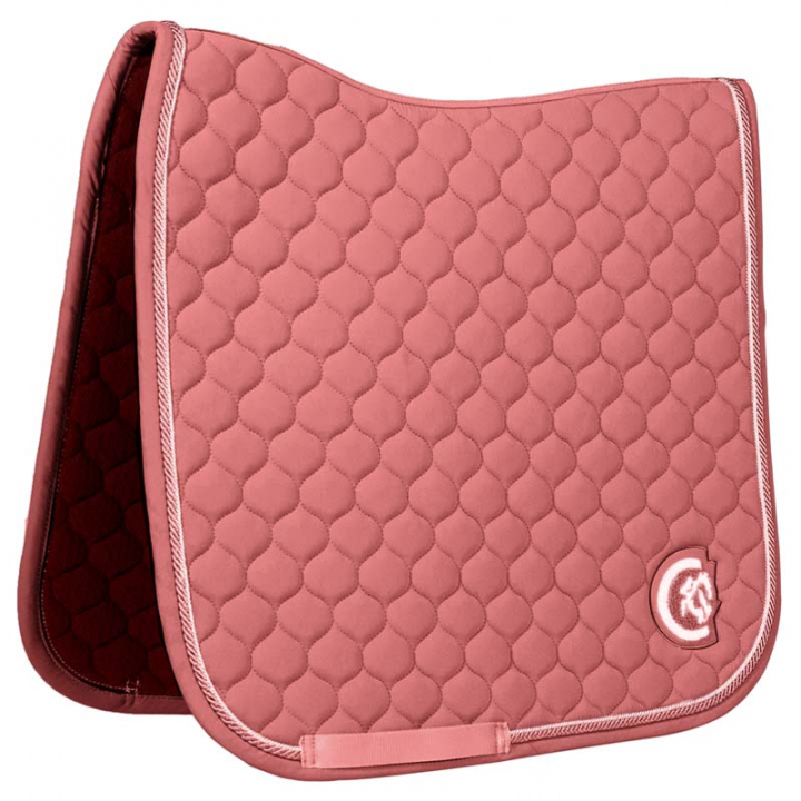 Dressyrschabrak Onion Quilt 3D Logo Fuchsia i gruppen Hästutrustning / Schabrak / Dressyrschabrak hos Horseonline AB (4272816DRFU_r)