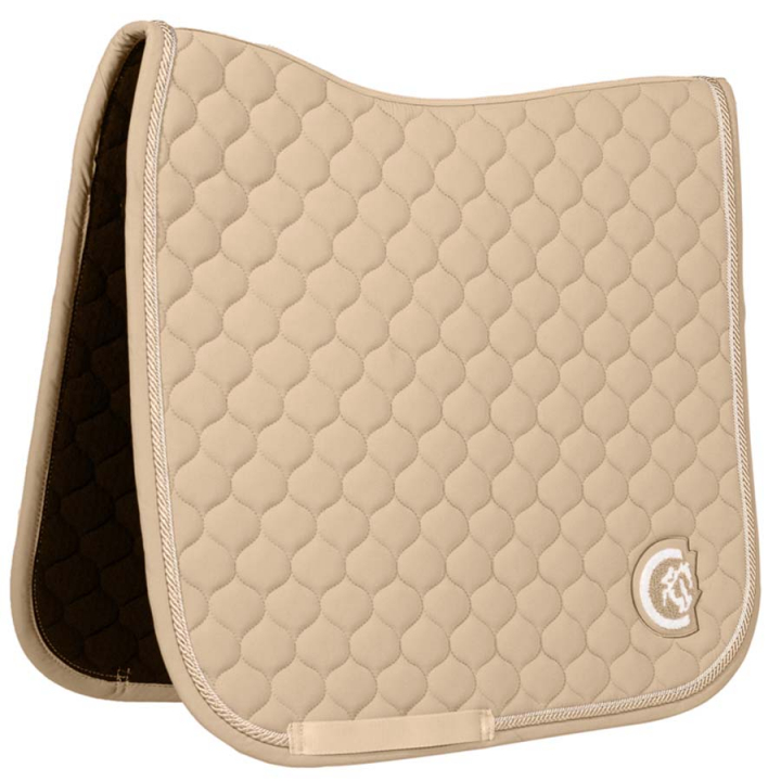 Dressyrschabrak Onion Quilt 3D Logo Beige i gruppen Hästutrustning / Schabrak / Dressyrschabrak hos Horseonline AB (4272832DRBE_r)