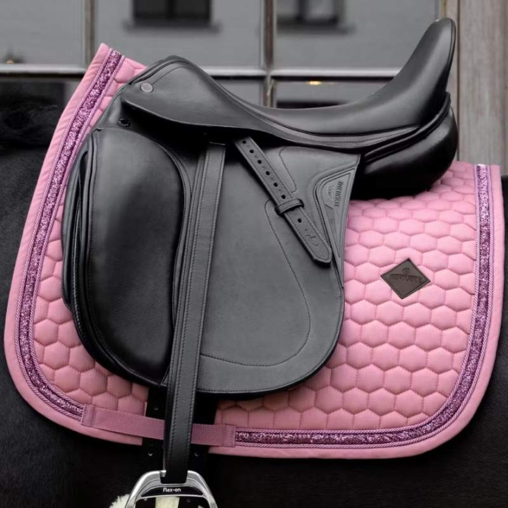 Dressyrschabrak Glitter Band Rosa i gruppen Hästutrustning / Schabrak / Dressyrschabrak hos Horseonline AB (4273016DRPI_r)