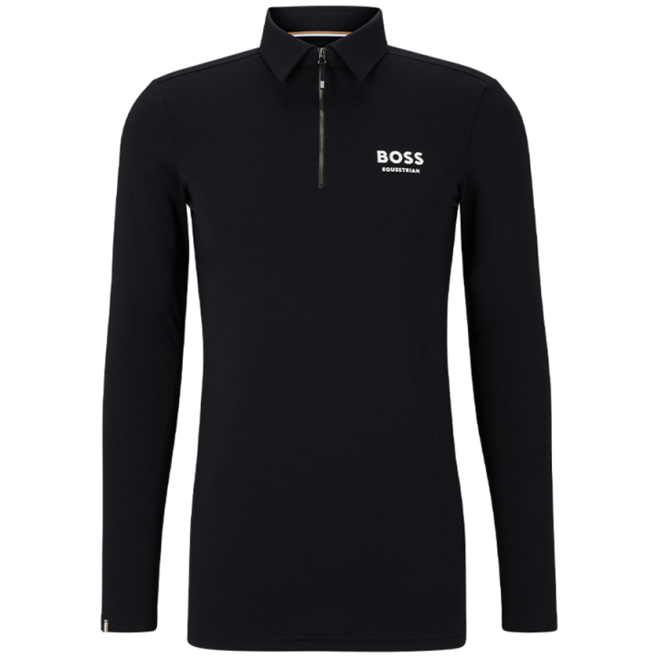 Funktionströja Elton Signature Stripe Polo Unisex Svart i gruppen Ridkläder / Tröjor hos Horseonline AB (4613B1M04050BA_r)