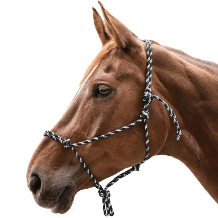 Repgrimma Knotted Svart/Vit i gruppen Hästutrustning / Grimmor / Repgrimmor hos Horseonline AB (50411012BAWH_r)