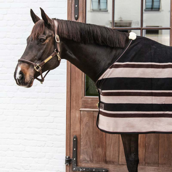 Fleecetäcke Heavy Stripes Brun i gruppen Hästtäcken / Fleecetäcken hos Horseonline AB (52147BR_r)