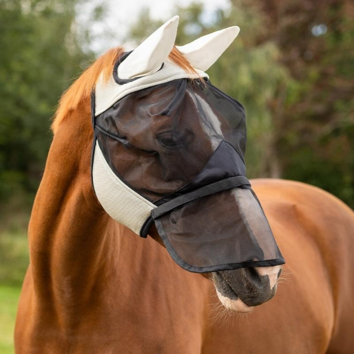Flughuva Detachable Nose Beige i gruppen Flugskydd / Flughuvor hos Horseonline AB (5240BE2BE_r)