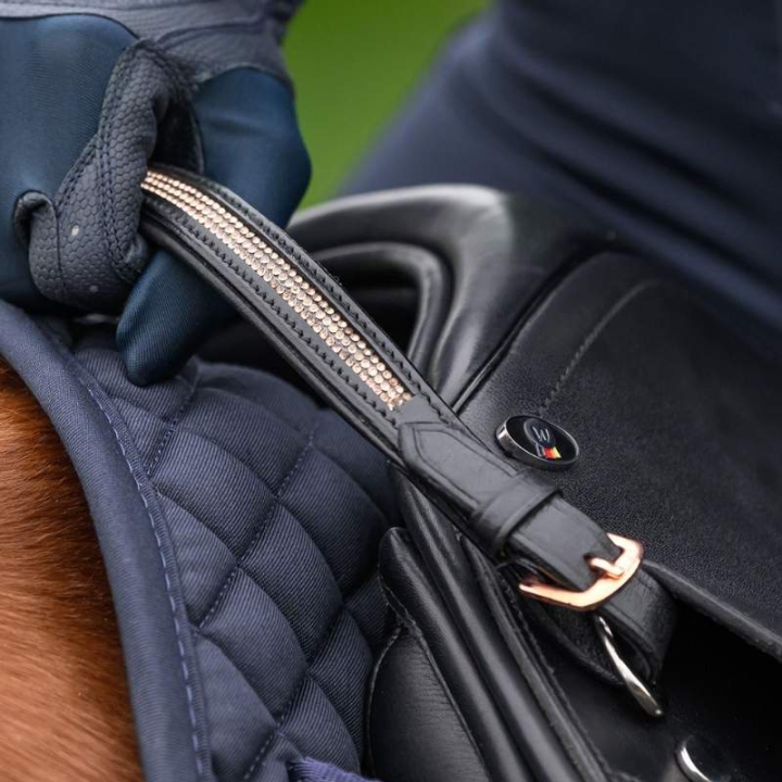 Sadelhandtag Rhinestones Svart/Rosa i gruppen Hästutrustning / Tillbehör / Handtag till sadel hos Horseonline AB (532602BAPI)