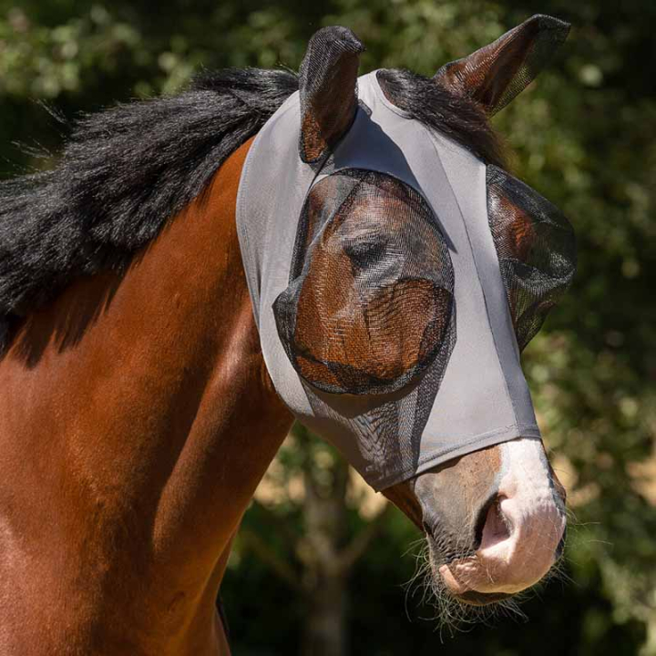 Flughuva Super Bug Grå i gruppen Flugskydd / Flughuvor hos Horseonline AB (5344GS1GR_r)