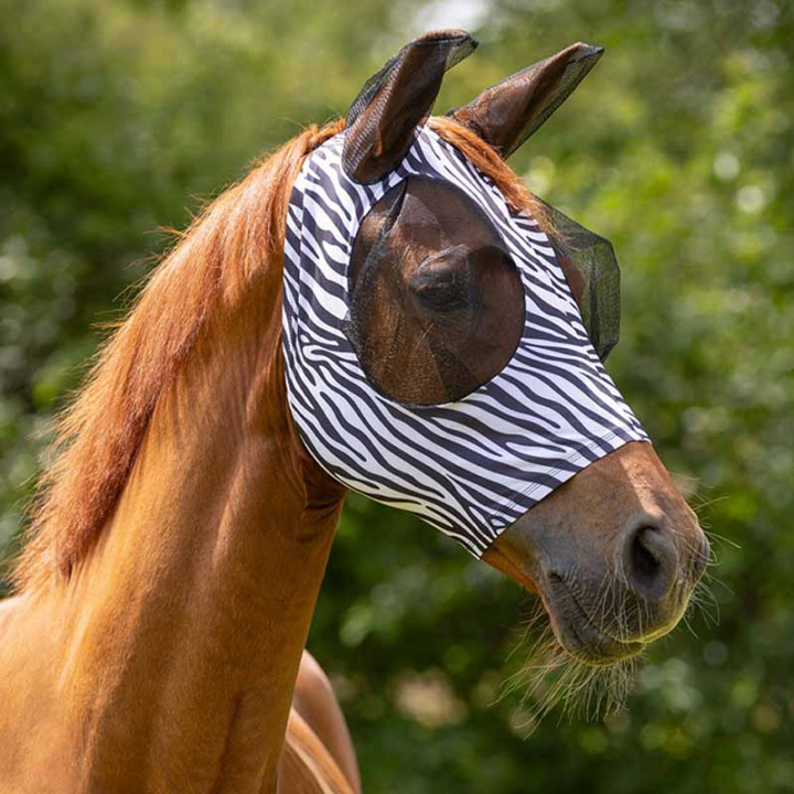 Flughuva Super Bug Zebra Svart/Vit i gruppen Flugskydd / Flughuvor hos Horseonline AB (5344ZEB1BAWH_r)