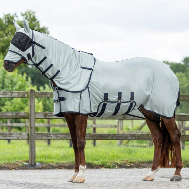 Flugtäcke med Avtagbar Hals och Huva Grå i gruppen Flugskydd / Flugtäcken hos Horseonline AB (6013GS125GR_r)