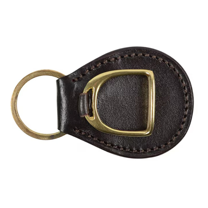 Nyckelring HS Stirrup Plate Brun/Guld i gruppen Ridkläder / Accessoarer hos Horseonline AB (603521GD)