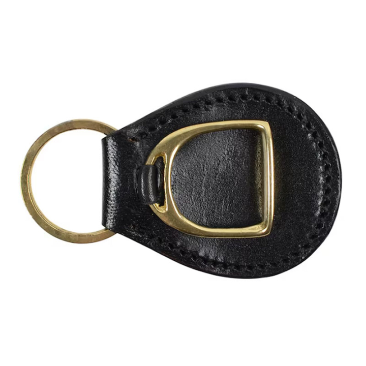 Nyckelring HS Stirrup Plate Svart/Guld i gruppen Ridkläder / Accessoarer hos Horseonline AB (603523BAGO)
