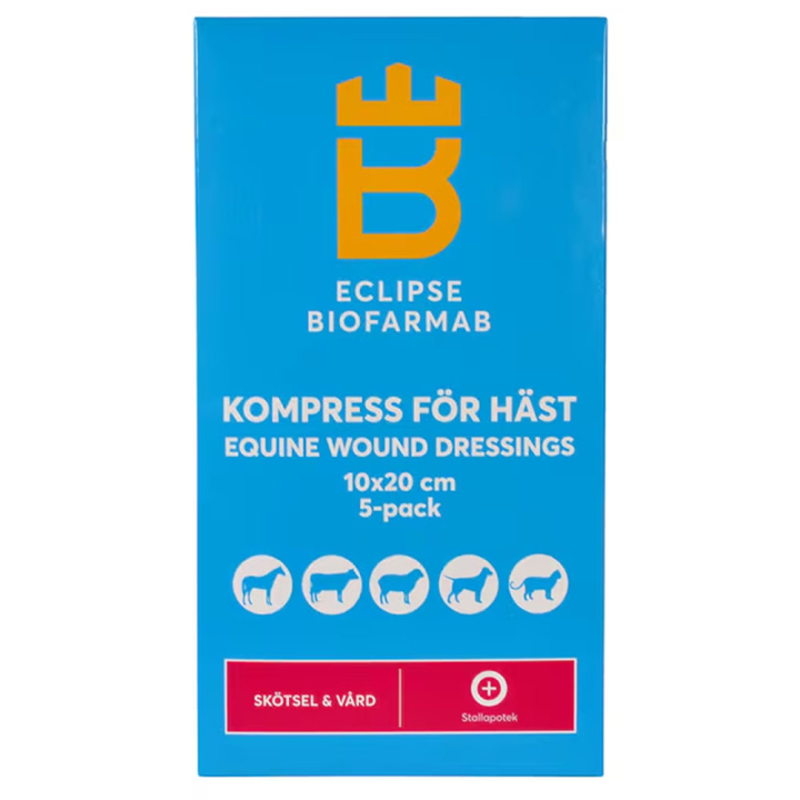 Steril Kompress för häst 5-pack Vit 10x20 cm i gruppen Skötsel & Vård / Sårvård & Salvor / Sårtvätt & Omslag hos Horseonline AB (603554WH-10x20)