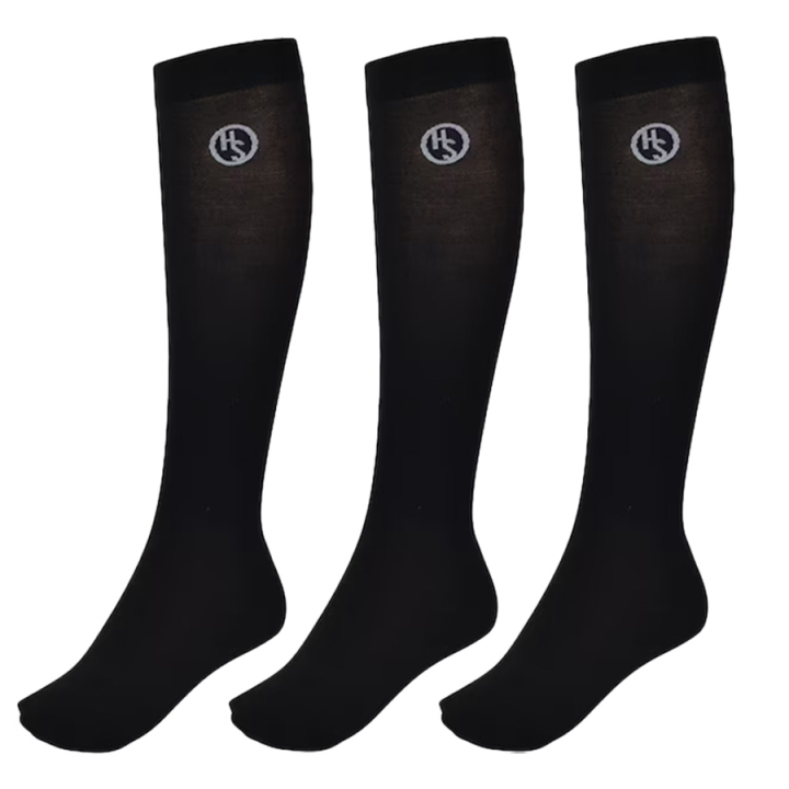 Ridstrumpor HS Nailon 3-pack Svart i gruppen Ridkläder / Ridstrumpor hos Horseonline AB (603604BA)