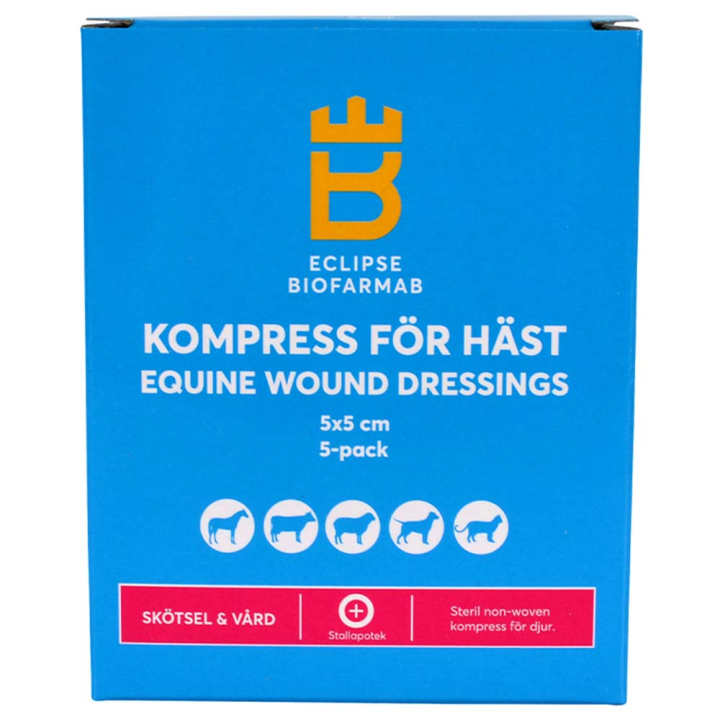 Steril kompress för häst 5-pack 5x5cm i gruppen Skötsel & Vård / Sårvård & Salvor / Bandage hos Horseonline AB (604186)
