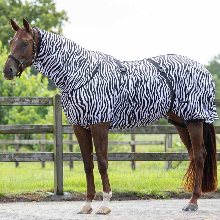 Eksemtäcke UV-Resistant Zebra Svart/Vit i gruppen Flugskydd / Flugtäcken hos Horseonline AB (6060ZEB105BAWH_r)