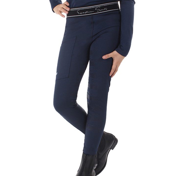 Ridbyxor Barn/Junior Eden Helskodda Marinblå i gruppen Ridkläder / Ridbyxor / Ridtights & Ridleggings hos Horseonline AB (8471NA116NA_r)